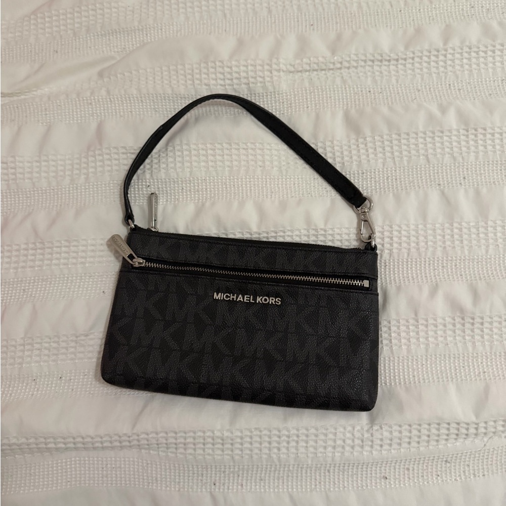 Michael Kors Black Logo Wristlet